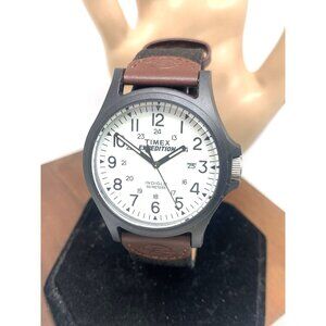 Timex Men's Watch TW4B08200 Expedition Quartz Indiglo White Dial Nylon Leather